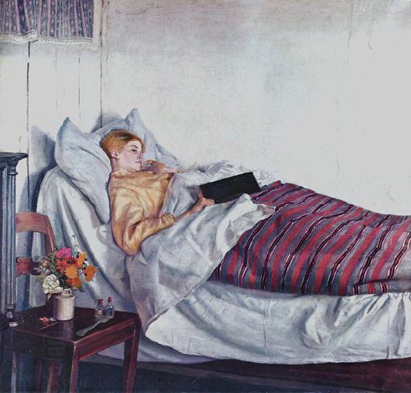 Michael Ancher The Sick Girl China oil painting art